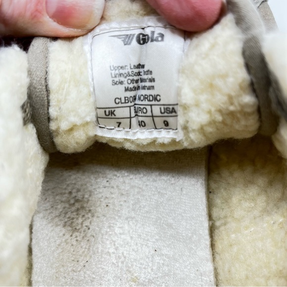 Gola Tan Suede Nordic Sherpa Sneakers Shoes Leather Size 9 Women's - Picture 8 of 14